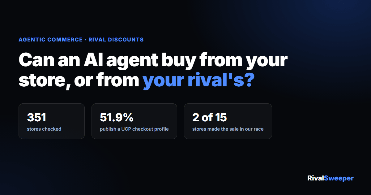 Can an AI agent buy from your store, or from your rival's?